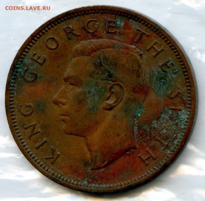 Новая Зеландия. 1 пенни. 1949 год. до 10.02.2015г. в 21.30 - CoinsWorldSUperCollection129