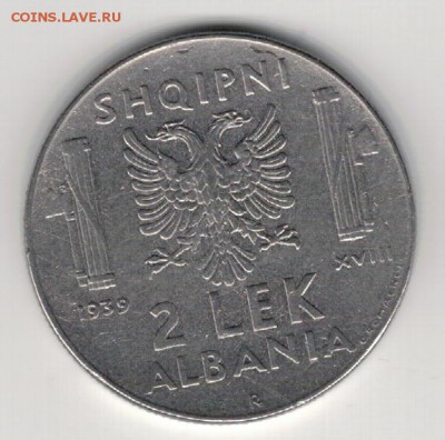 Албания 2 лека 1939 до 09.02.15 в 22.00мск (А619) - 4-ал2а