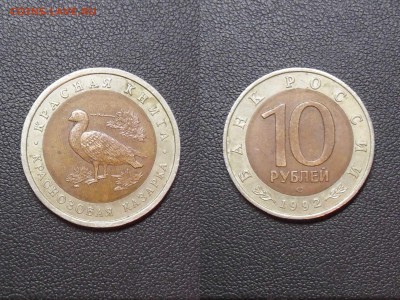 10 рублей 1992г. Краснозобая казарка. 10.02.2015 22.00 - Красная Книга