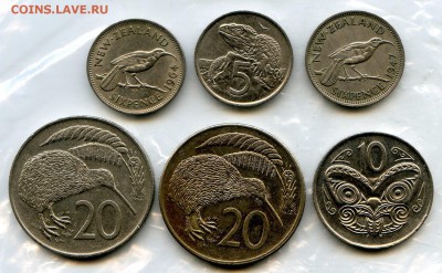 Новая Зеландия. Набор 6 разных монет. до 12.02.2015г в 21.30 - CoinsWorldSUperCollection133