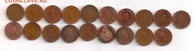 ФРГ 29 монет 1 и 2 пфеннинга. - сканирование000а1