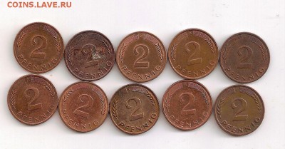 ФРГ 29 монет 1 и 2 пфеннинга. - сканирование0011