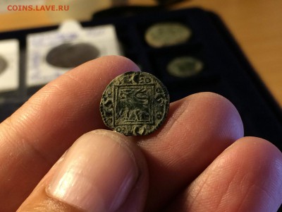 Обол Альфонса X (1252-1284) Леон и Кастилия.Биллон - $_57 (57).JPG