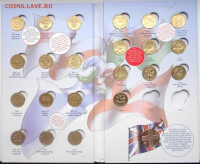 Великобритания 1 фунт все 22шт полный набор альбом - DSCN3266.JPG