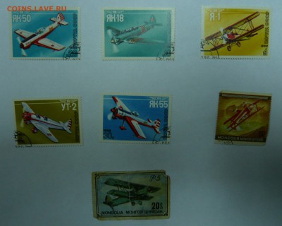 Марки 36 шт. без повторов до 11.02.15 - Самолеты