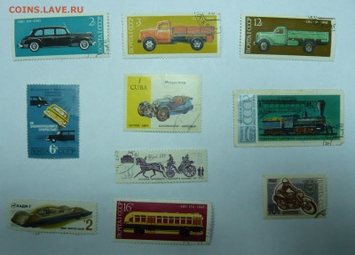 Марки 36 шт. без повторов до 11.02.15 - Машины