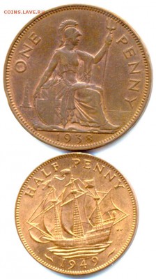 2 отличные британские монеты 1938 и 1949; до 07.02_22.28мск - 9391