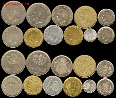 Испания- 11 монет 1966-1965, до 21.00 мск 13.02.2015 - Испания-11 ШТ.