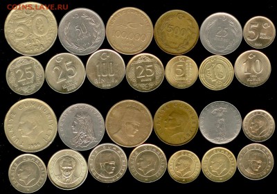 Турция- 13 монет 1964-2013, до 21.00 мск 13.02.2015 - Турция 13ШТ.