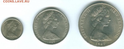 Монеты Новой Зеландии 1967 - 3шт до 13.02.2015 - nz-1