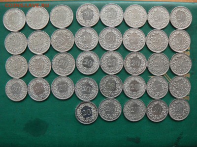 Швейцария.Лот из 37 монет по 20 раппенов.14.02.2015 г. 22.00 - P1060255.JPG