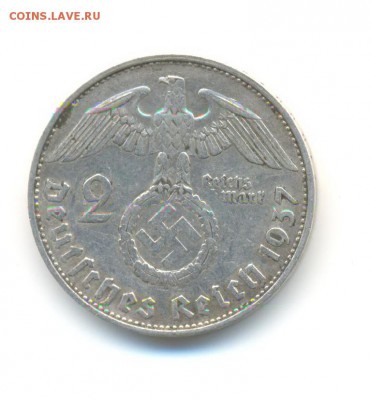 Ag. 3-й рейх 2 марки 1937 G. до 12.02 22:00 - 2