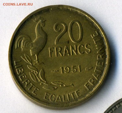 Франция 20 фр 1951   до 13.02.15.--- в 22-00 - img059 - копия (7)