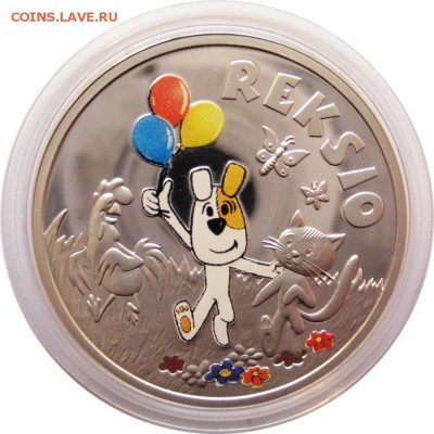 1 доллар Ниуэ, Мультфильмы "Reksio", 2011 до 15.02 - lot-199411-1