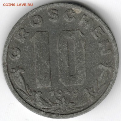 10 грошей 1949 Австрия до 15.02.15 г. в 22.00 - Scan-150201-0013