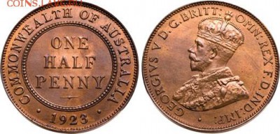 определение пруф по фотографии (фартинг 1831) - Australian-Proof-1923-Halfpenny
