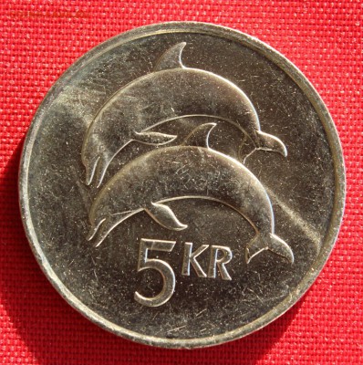 С 1 руб. ИСЛАНДИЯ 5 крон 1981г. ДЕЛЬФИНЫ до 16.02.15г. в 22 - IMG_3886.JPG
