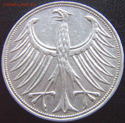 ФРГ_5 марок 1951(F). Серебро; до 10.02_22.20мск - 9430