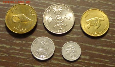 МАЛЬДИВЫ - наб. 5 штук ходячка хороший, до 17.02, 22.00 - мальдивы набор 5 шт.-1