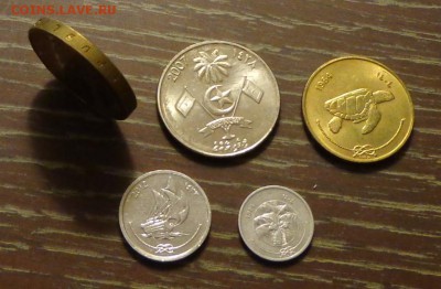 МАЛЬДИВЫ - наб. 5 штук ходячка хороший, до 17.02, 22.00 - мальдивы набор 5 шт.-2