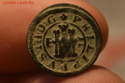 2 мараведи 1606 Филипп III Испания - CSC_0273 (2).JPG