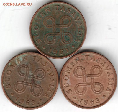 1 пенни Фнляндия 3 шт. 1963 г. до 17.02.15 г. в 22.00 - Scan-150201-0028