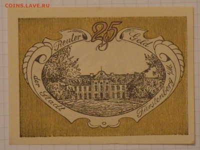 NOTGELD 25 pf  Furstenberg  16.02.15 22.00 мск - DSC_1378.JPG