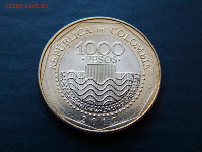 КОЛУМБИЯ 1000 эскудо Морская черепаха UNC (би-метал) - DSCN2461.JPG