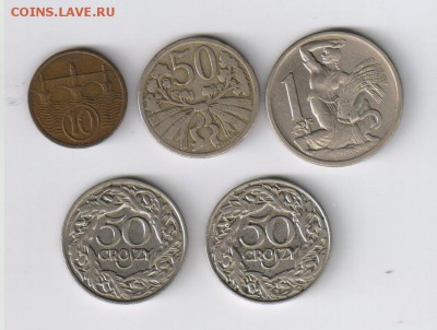 СТАРАЯ ЧЕХОСЛОВАКИЯ - 3 монеты 1922-1928г до 18.02.15г 21-00 - ЧЕХОСЛОВАКИЯ - 3 монеты1