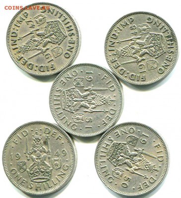 Британские шиллинги 1947-1948-1949-1950-1951; до 12.02_22.04 - 9263