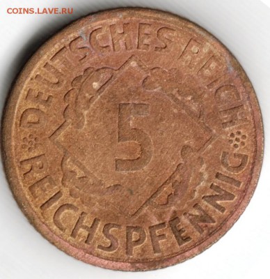 5 пфеннигов 1925 А Германия до 19.02.15 г. в 22.00 - Scan-150201-0031
