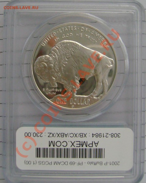 Buffalo  2001 Dollar пруф . оценка. - baufa