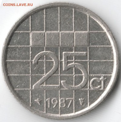 25 центов 1987 Нидерланды до 20.02.15 г. в 22.00 - Scan-150201-0054