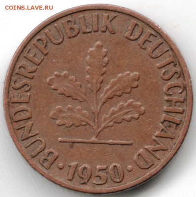 1 пфенниг 1950 G ФРГ до 20.02.15 г. в 22.00 - Scan-150201-0022