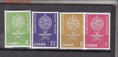 марки Гана чистые комары 1962г - 335
