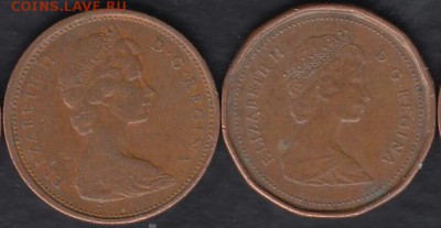 Канада 1 цент 1968 и 1989 до 15.02.2015 21-00 - Канада 1 цент 2 шт. р