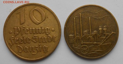 10 пфенингов 1932г данциг и 50 пфенингов 1950г. - DSCN2863.JPG