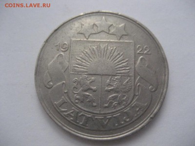 Латвия. 50 сантими, 5 сантими 1922 год - монеты 955