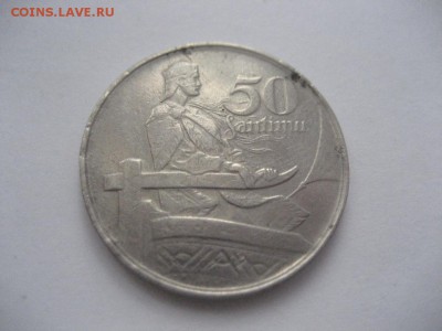Латвия. 50 сантими, 5 сантими 1922 год - монеты 954