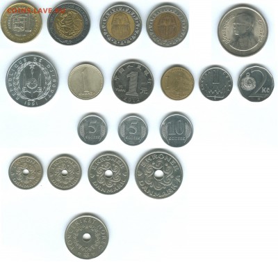Лот иностранных монет - 19шт до 21.02.2015 - all1
