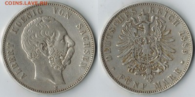 5 марок 1889 Саксония до 19.02.15 нечастые - 7