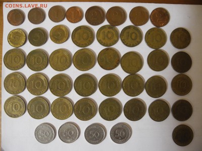 Пфениги ФРГ - 45 разных монет до 20 февраля - 2