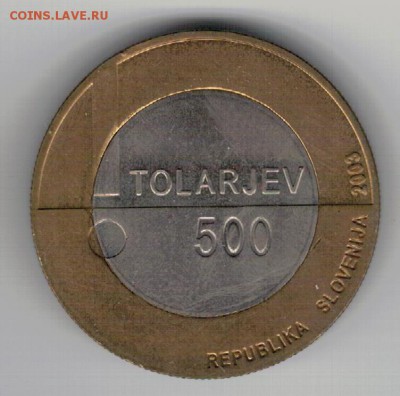 СЛОВЕНИЯ 500 ТОЛАРОВ 2003 ГОД ИНВАЛИДОВ 19.02 В 22Ч (А794) - 4-сл1