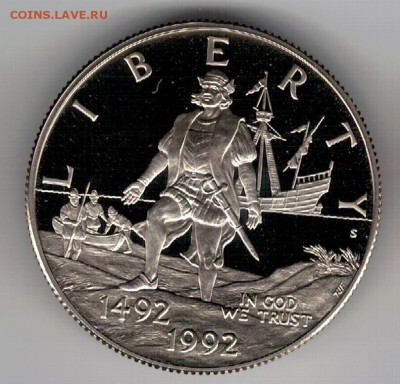 2 ДОЛЛАРА 1992S КОЛУМБ ДО 19.02.15 В 22.00МСК (А799) - 4-сша92к