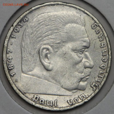 5 марок 1937 А III Рейх до 19.02 - IMG_3047.JPG