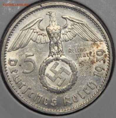 5 марок 1939 А III Рейх до 19.02 - IMG_3062.JPG