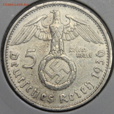 5 марок 1936 А III Рейх до 19.02 - IMG_3077.JPG