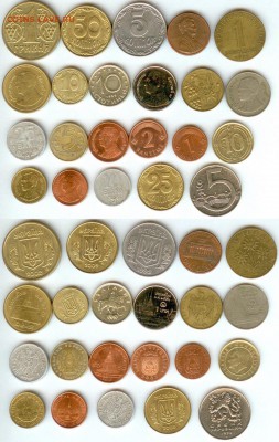 22 монеты из 10 стран до 21.00 мск 23.02.2015 - разные 22 шт.