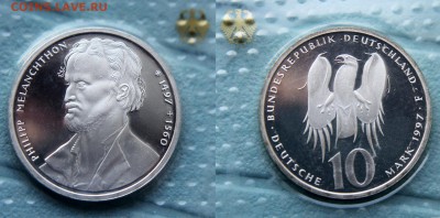 Христианство на монетах и жетонах - МЕЛАНХТОН, 10 марок, ФРГ