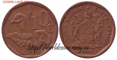 Имеются другие легенды (и года соответственно) - South_Africa_10_Cent_1994